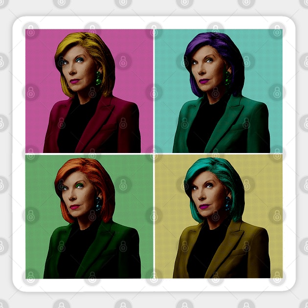 Diane Lockhart Pop Art Sticker by baranskini